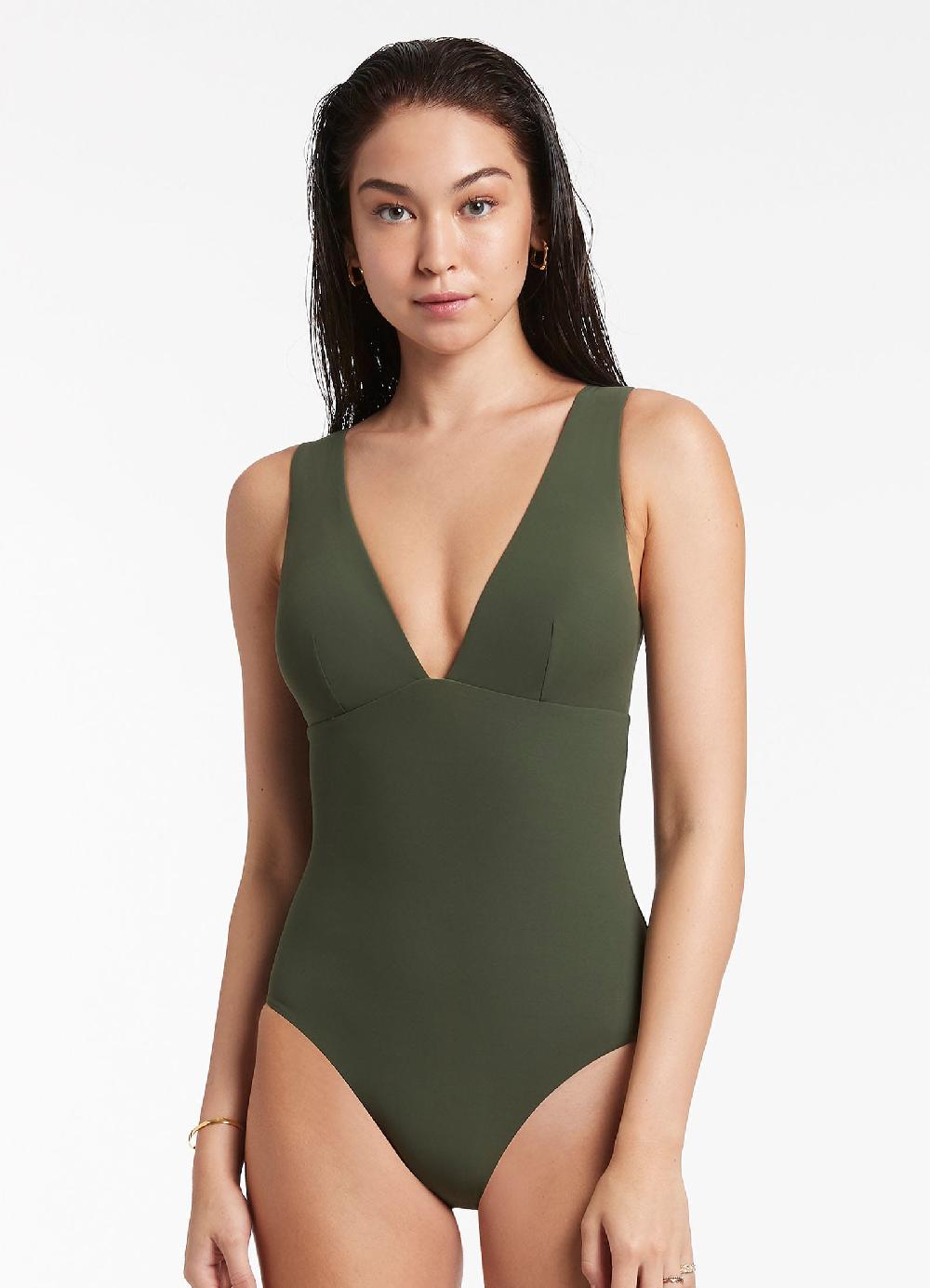 Jets Australia Jetset Plunge One Piece - Olive