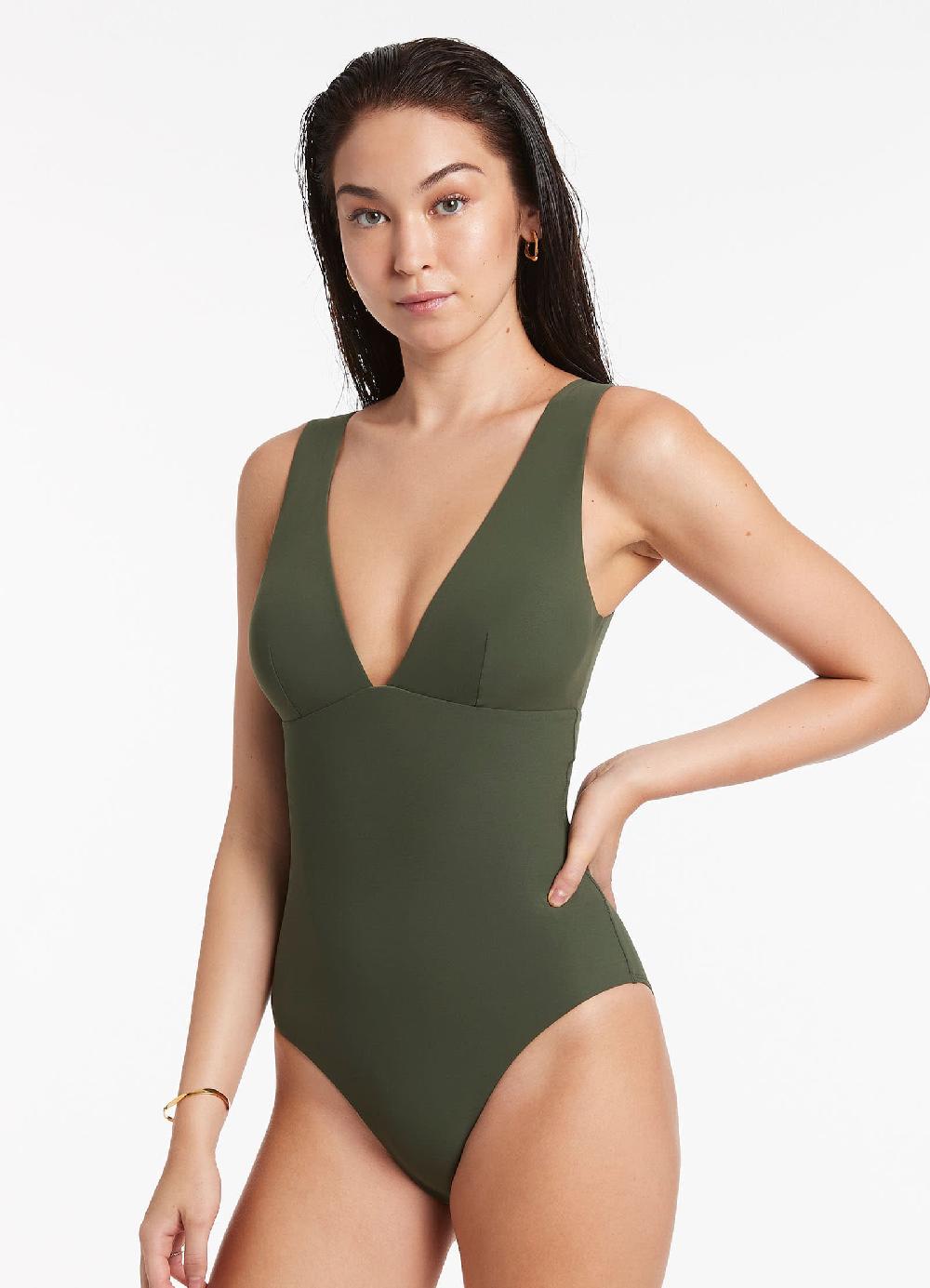 Jets Australia Jetset Plunge One Piece - Olive