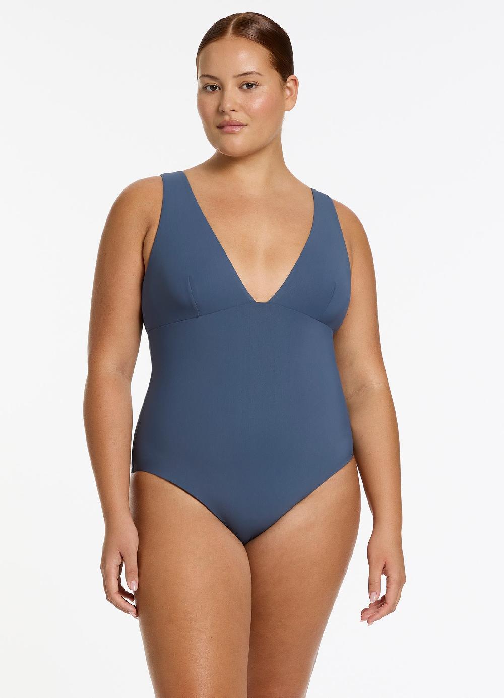Jets Australia Jetset Plunge One Piece - Steel Blue