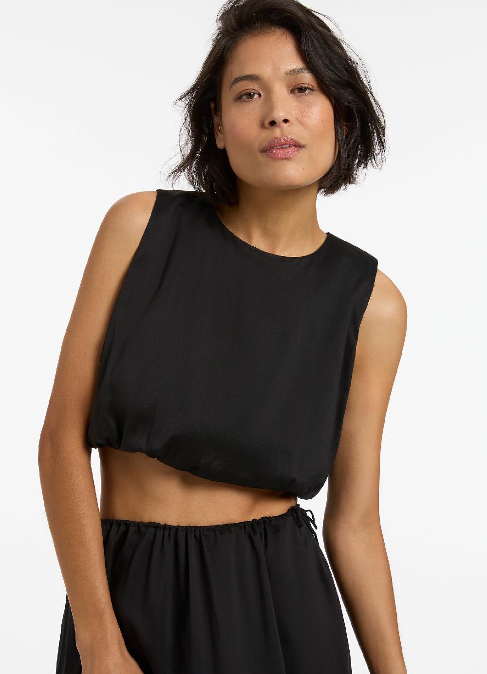 jets australia Jetset Shell Top - Black