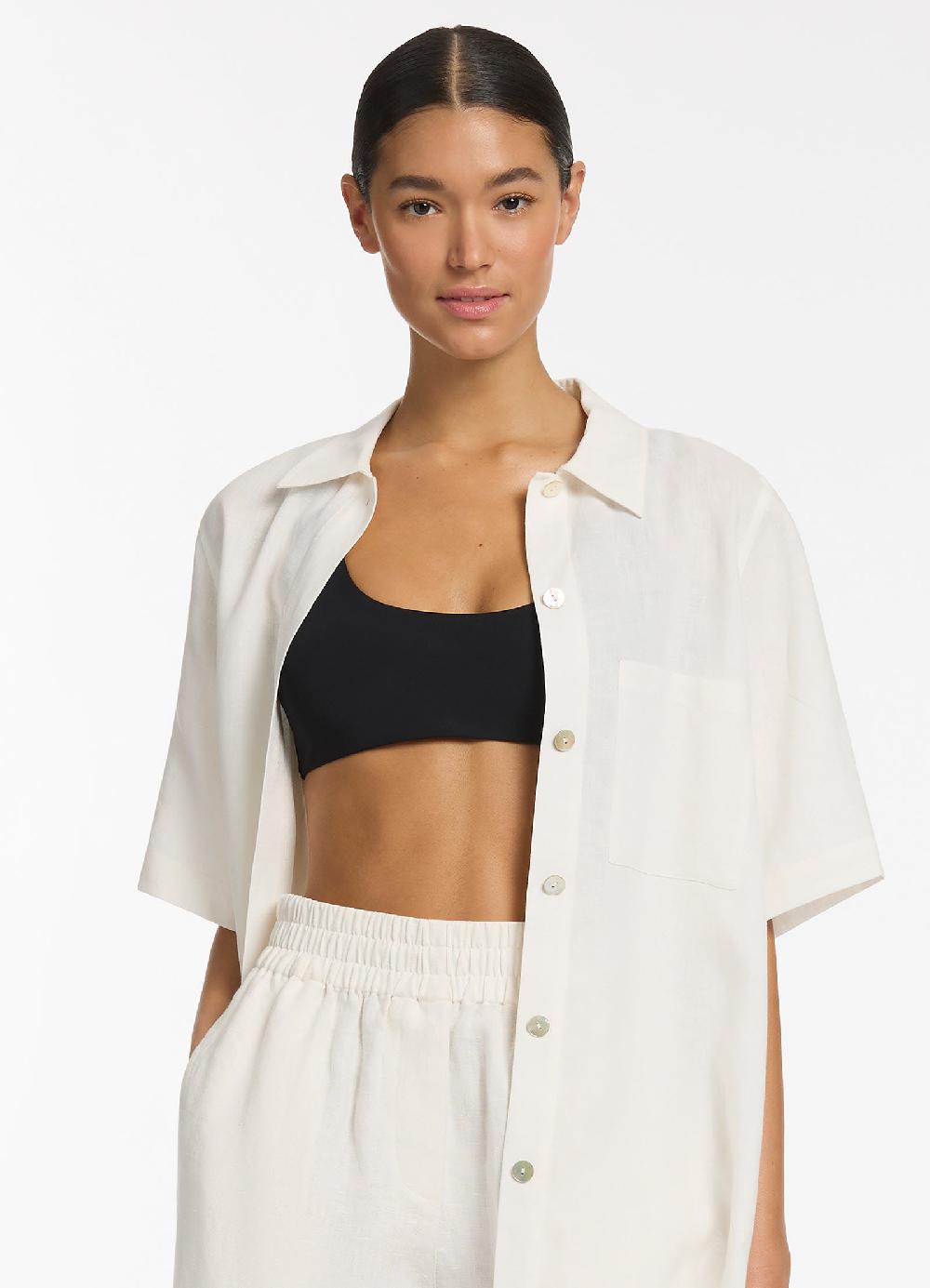 Jets Australia Jetset Short Sleeve Shirt - Chalk