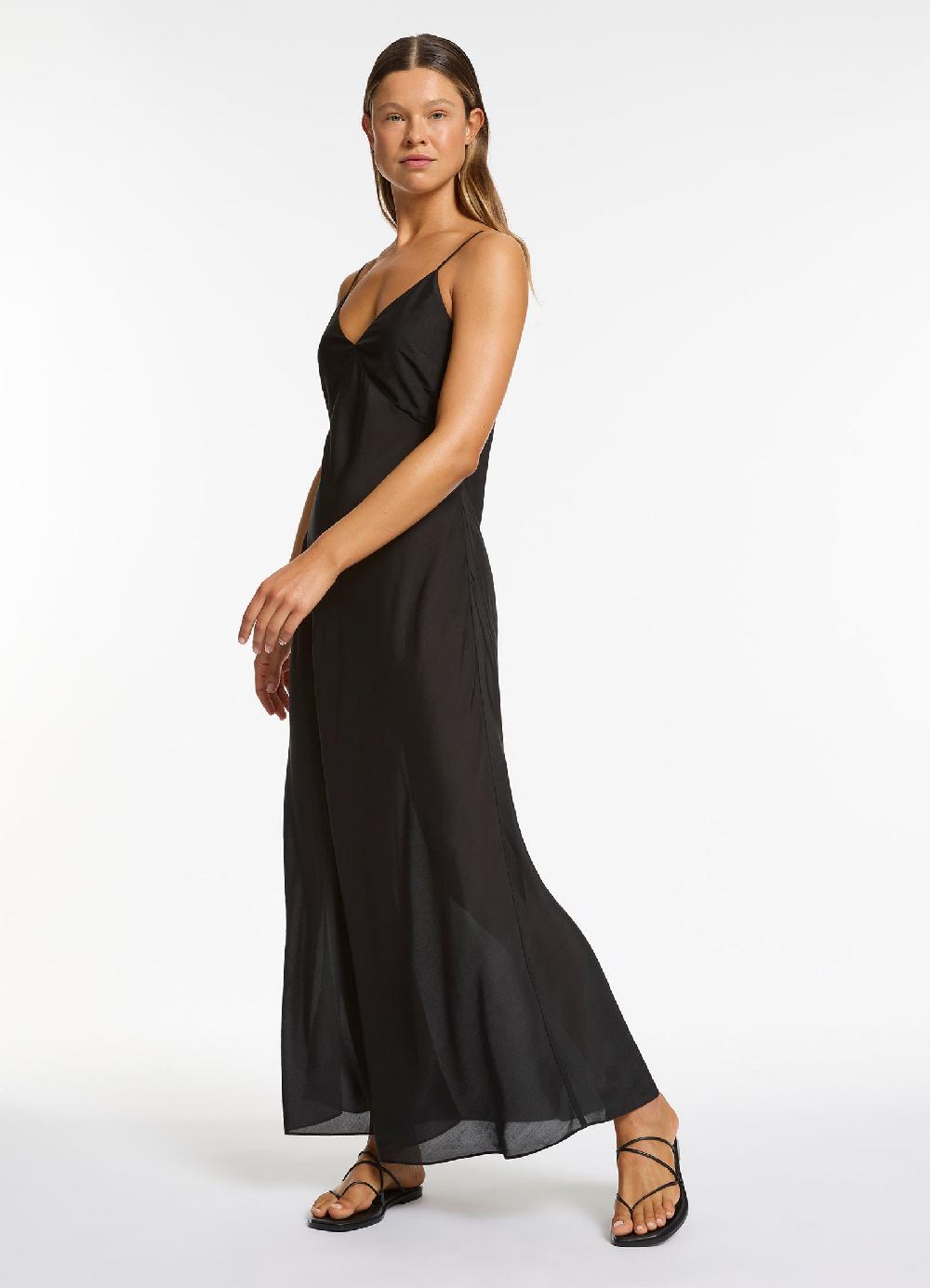 Jets Australia Jetset Slip Maxi Dress - Black