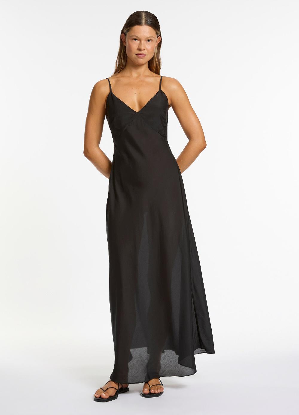 jets australia Jetset Slip Maxi Dress - Black