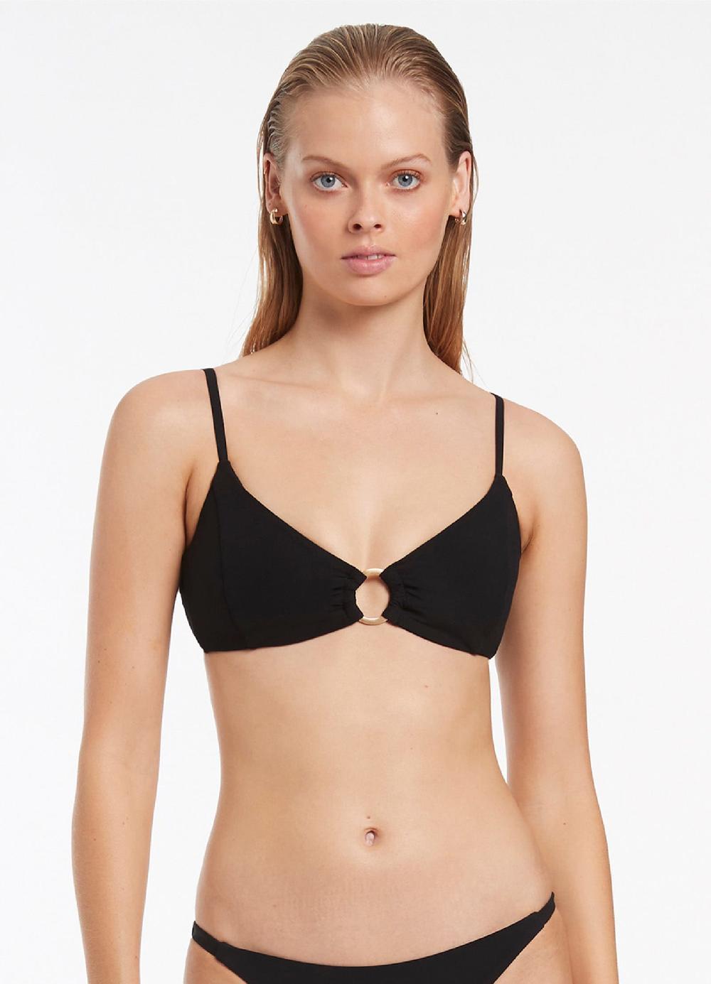 Jets Australia Jetset Trim Bralette - Black
