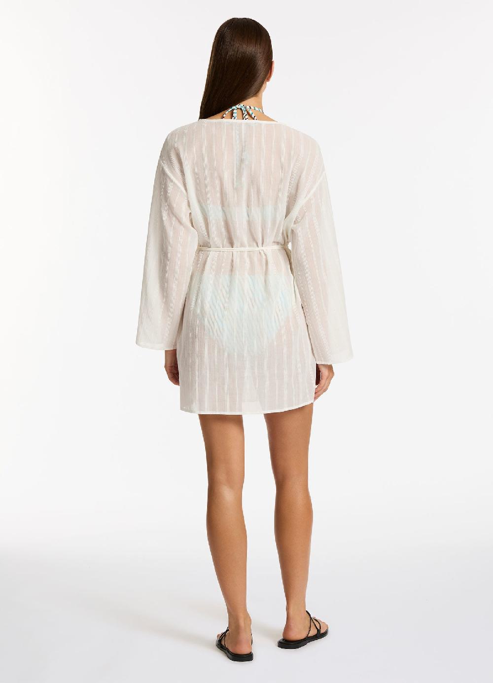 Jets Australia Lotus Mini Kaftan - Cream