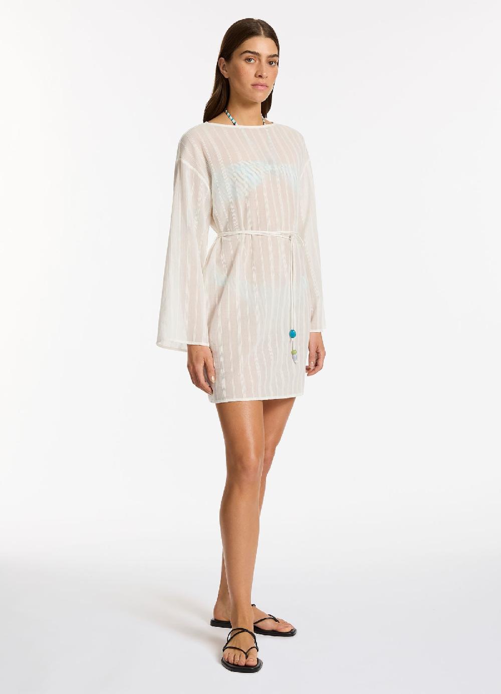 Jets Australia Lotus Mini Kaftan - Cream