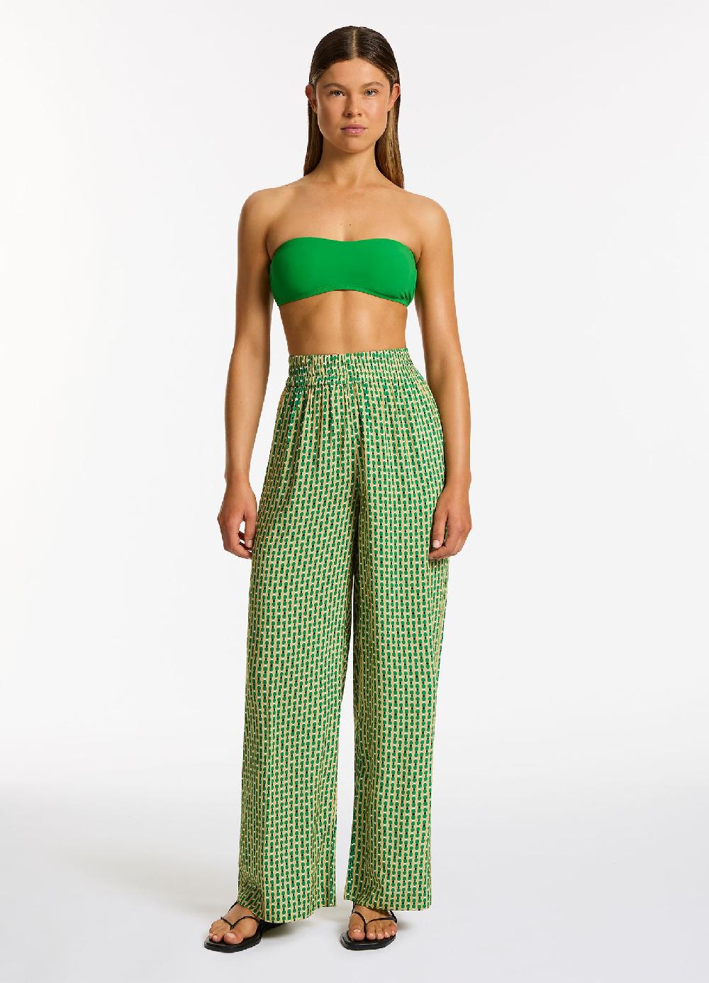 jets australia Mattala Geo Wide Leg Pant - Flora