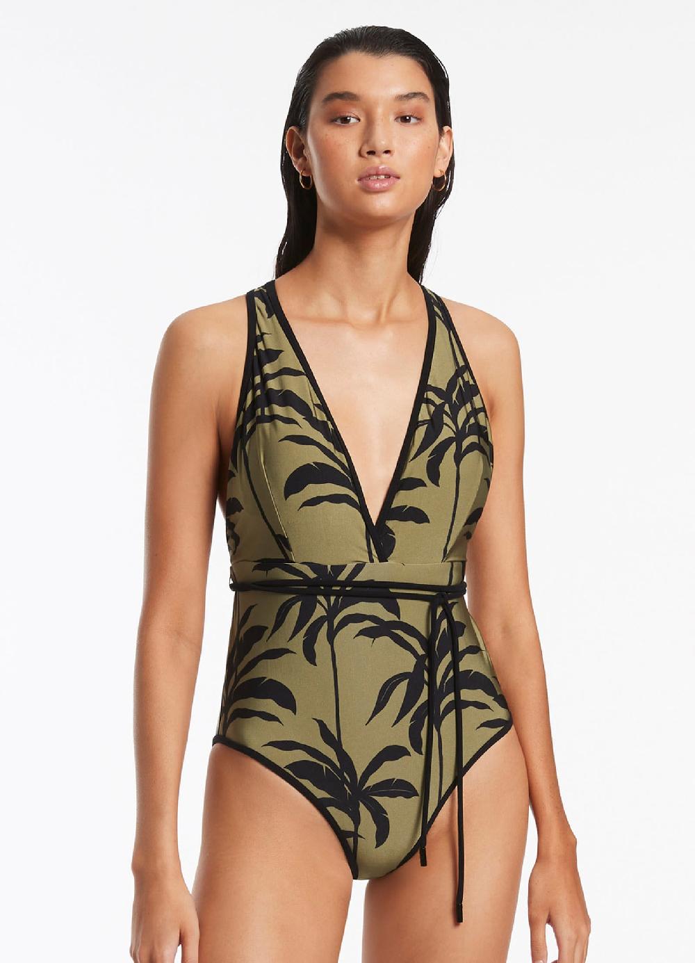 Jets Australia Palme Plunge One Piece - Olive