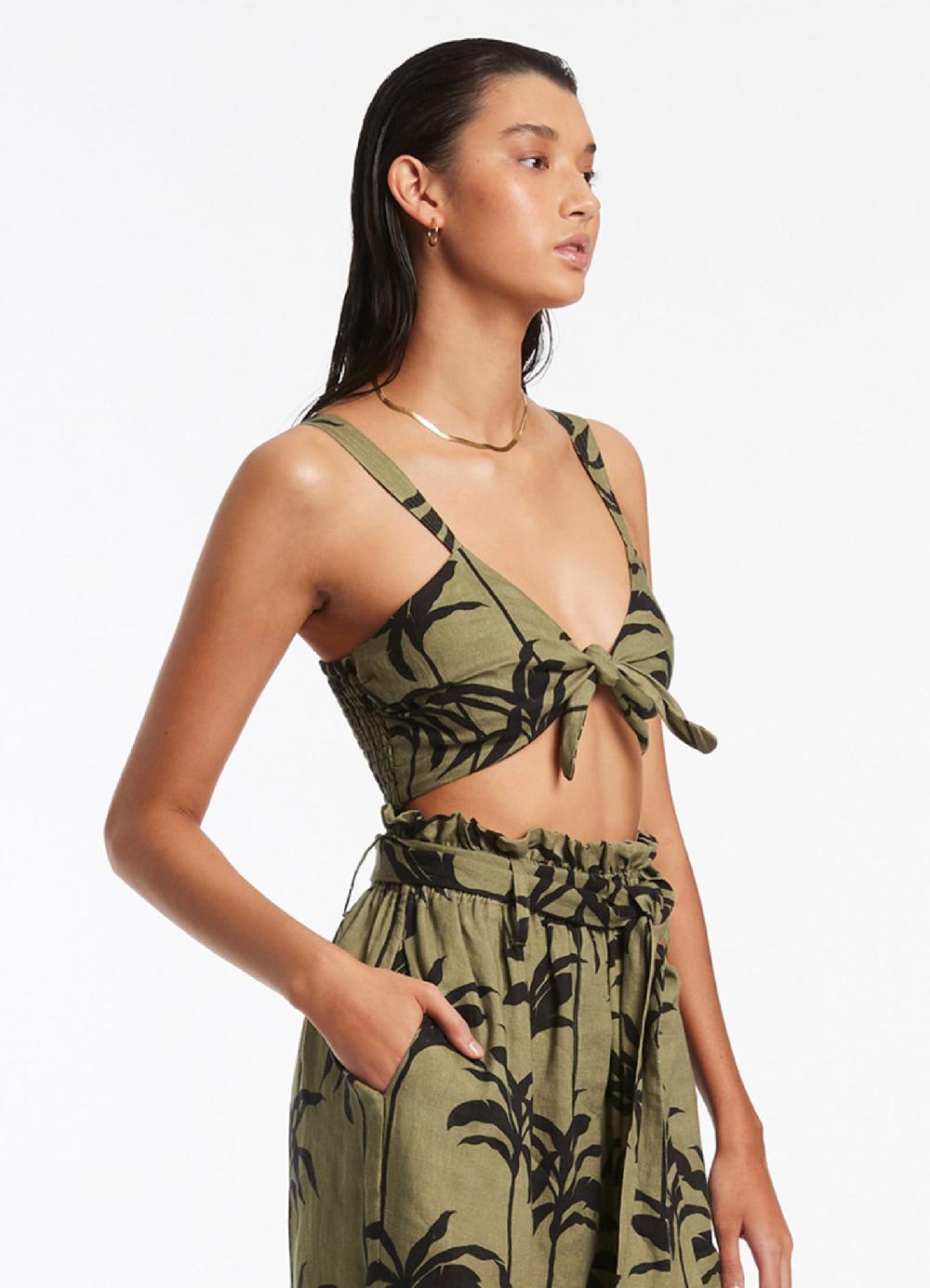 Jets Australia Palme Tie Top - Olive