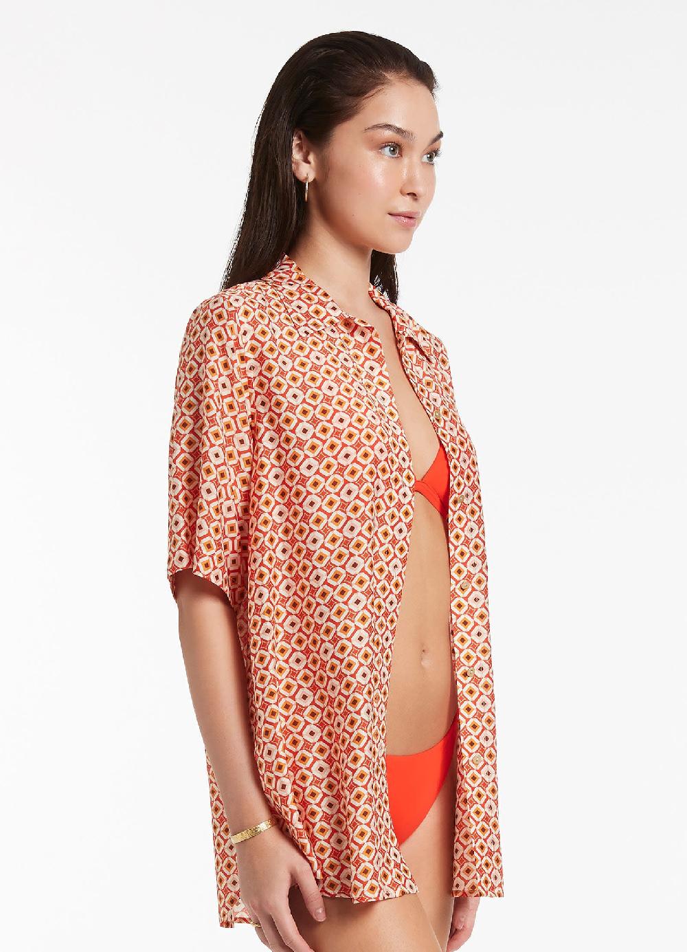 Jets Australia Playa Short Sleeve Shirt - Fiamma