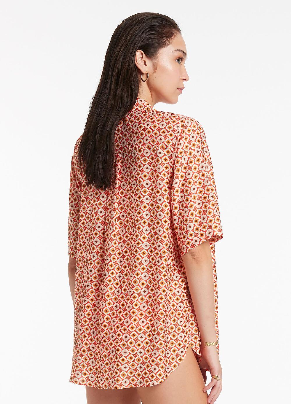 Jets Australia Playa Short Sleeve Shirt - Fiamma