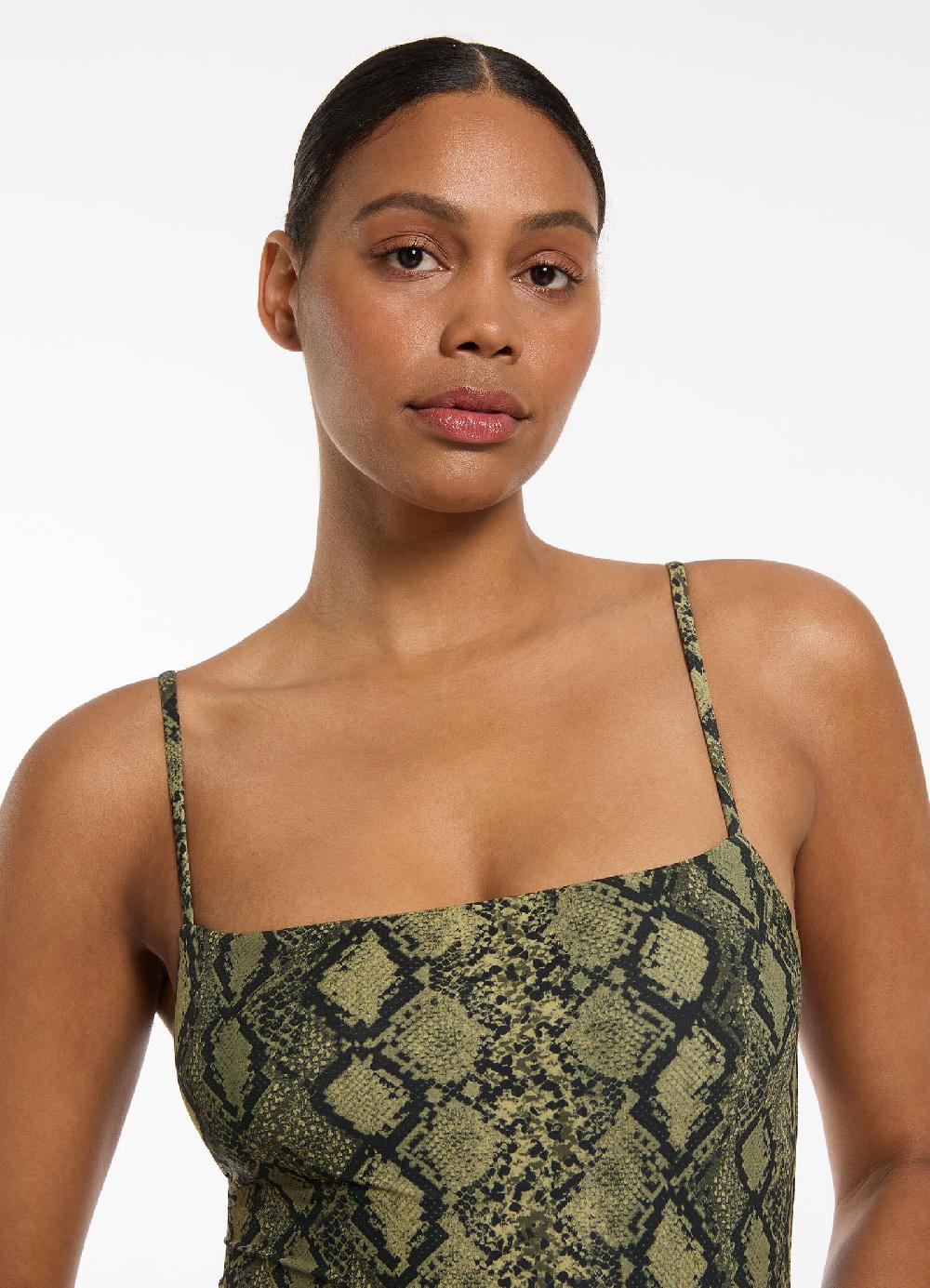Jets Australia Python Minimal Tank One Piece - Olive