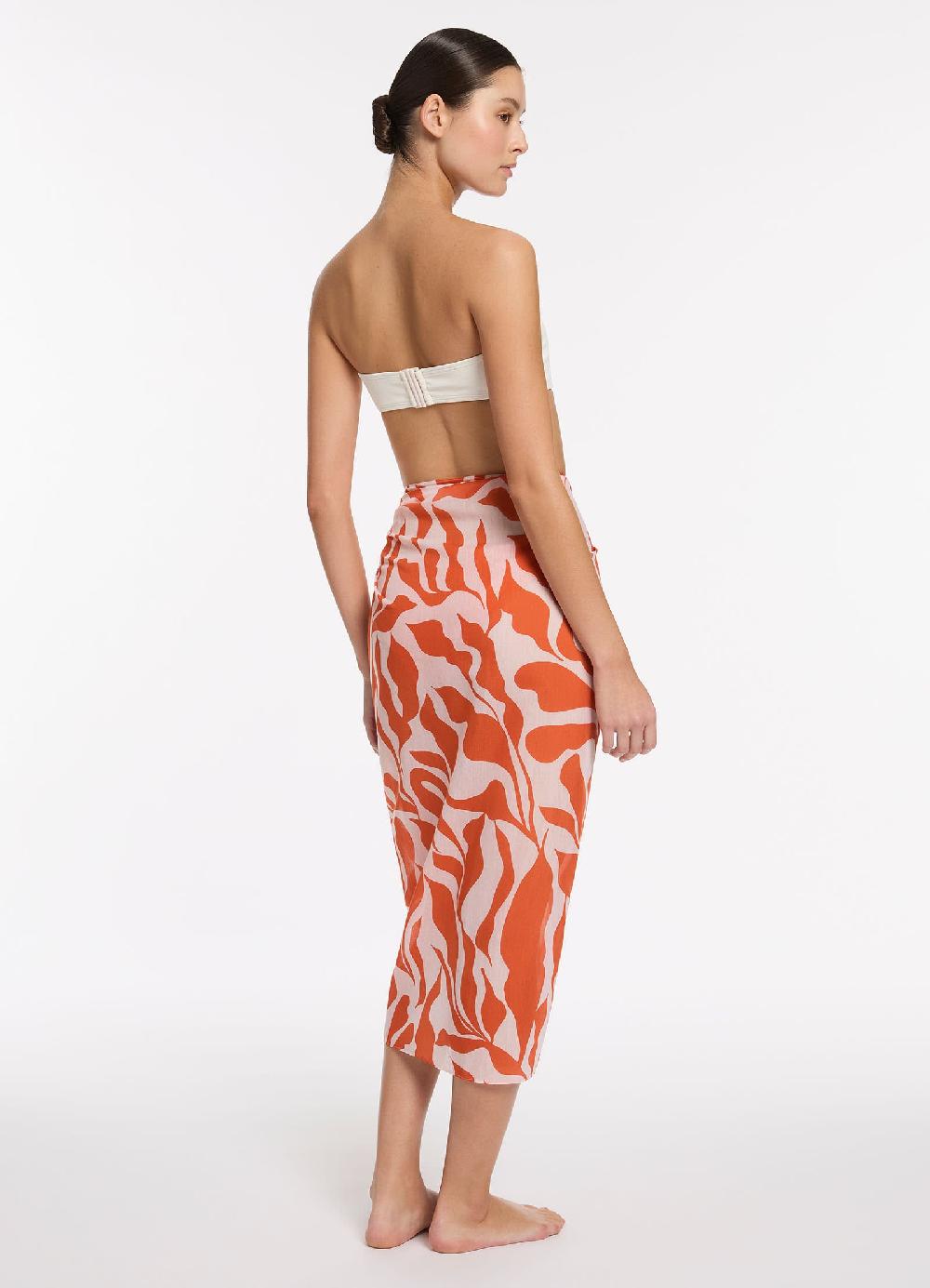 Jets Australia Sereno Ditsy Sarong - Coral