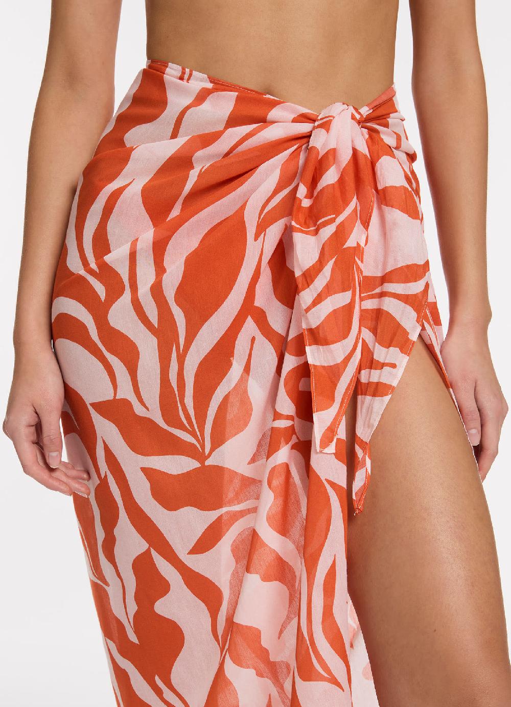Jets Australia Sereno Ditsy Sarong - Coral