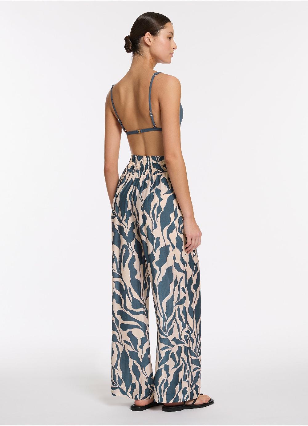Jets Australia Sereno Wide Leg Pant - Steel Blue