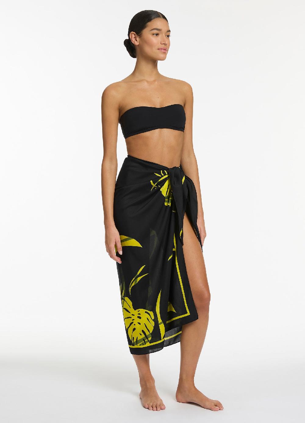 Jets Australia Shadow Palm Sarong - Black