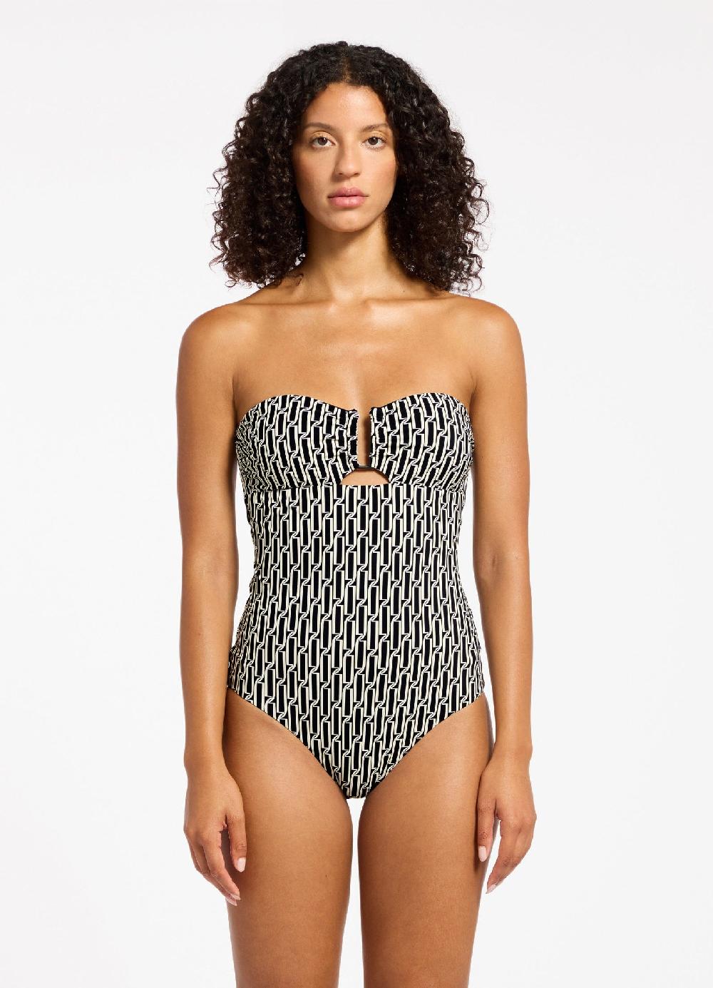 Jets Australia Spring Geo Bandeau One Piece