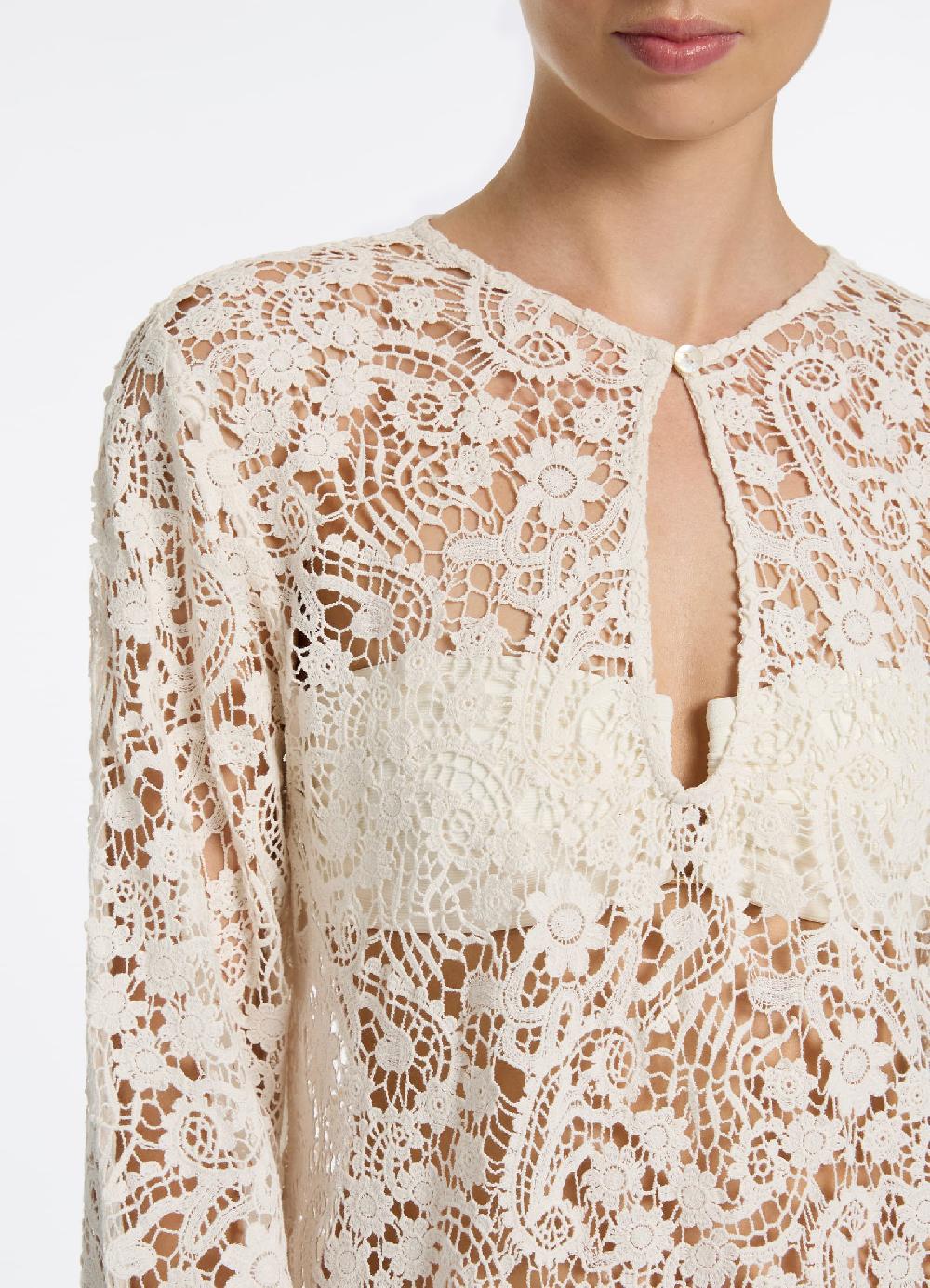Jets Australia Velana Lace Kaftan - Cream