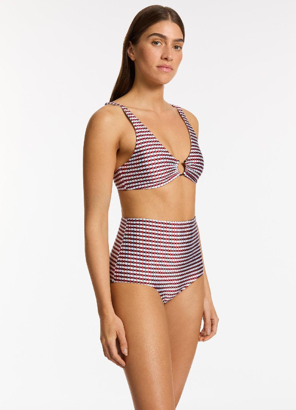 Jets Australia Zarla Geo Triangle Bikini Top - Ruby