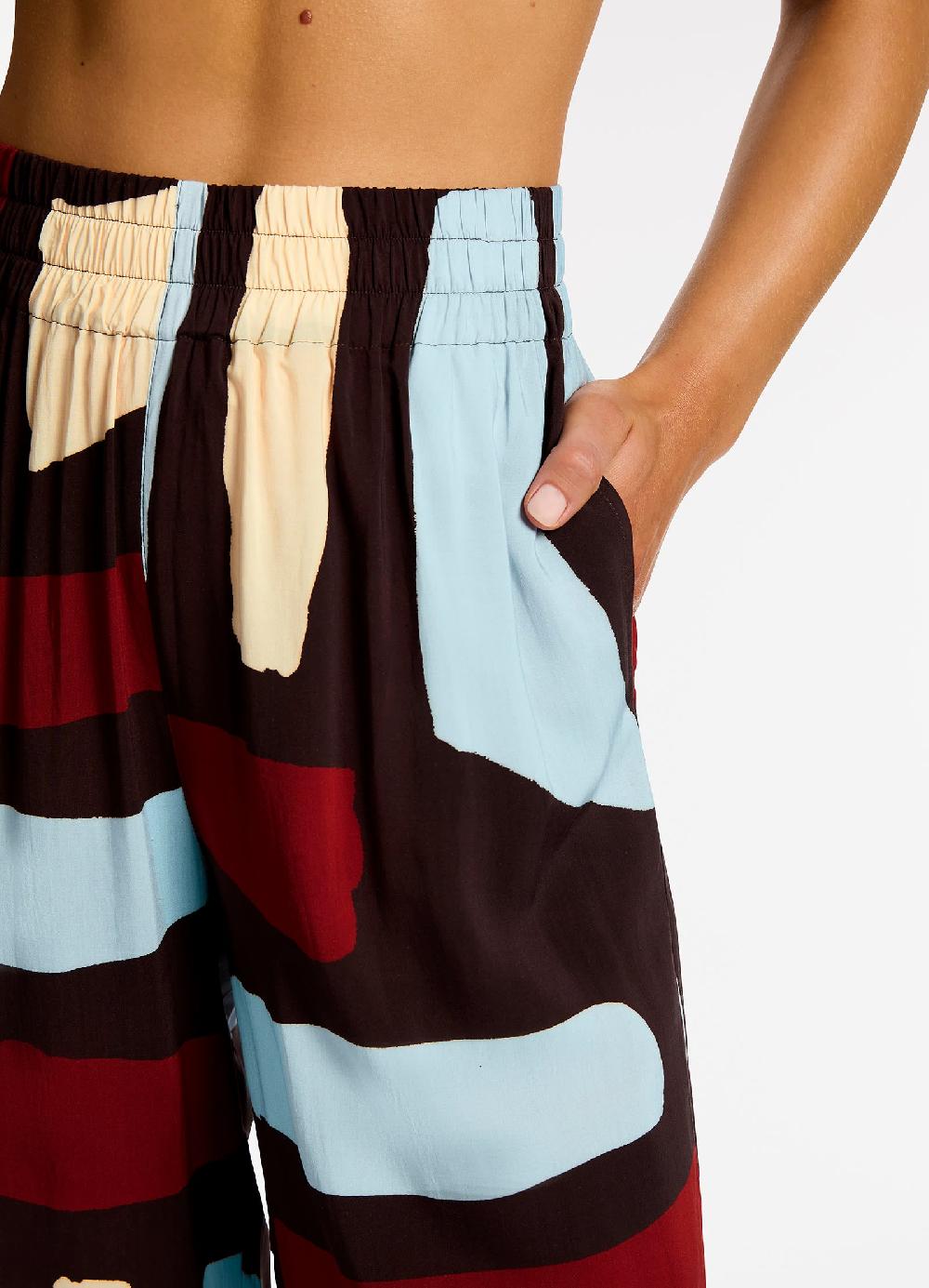 Jets Australia Zarla Wide Leg Pant - Ruby