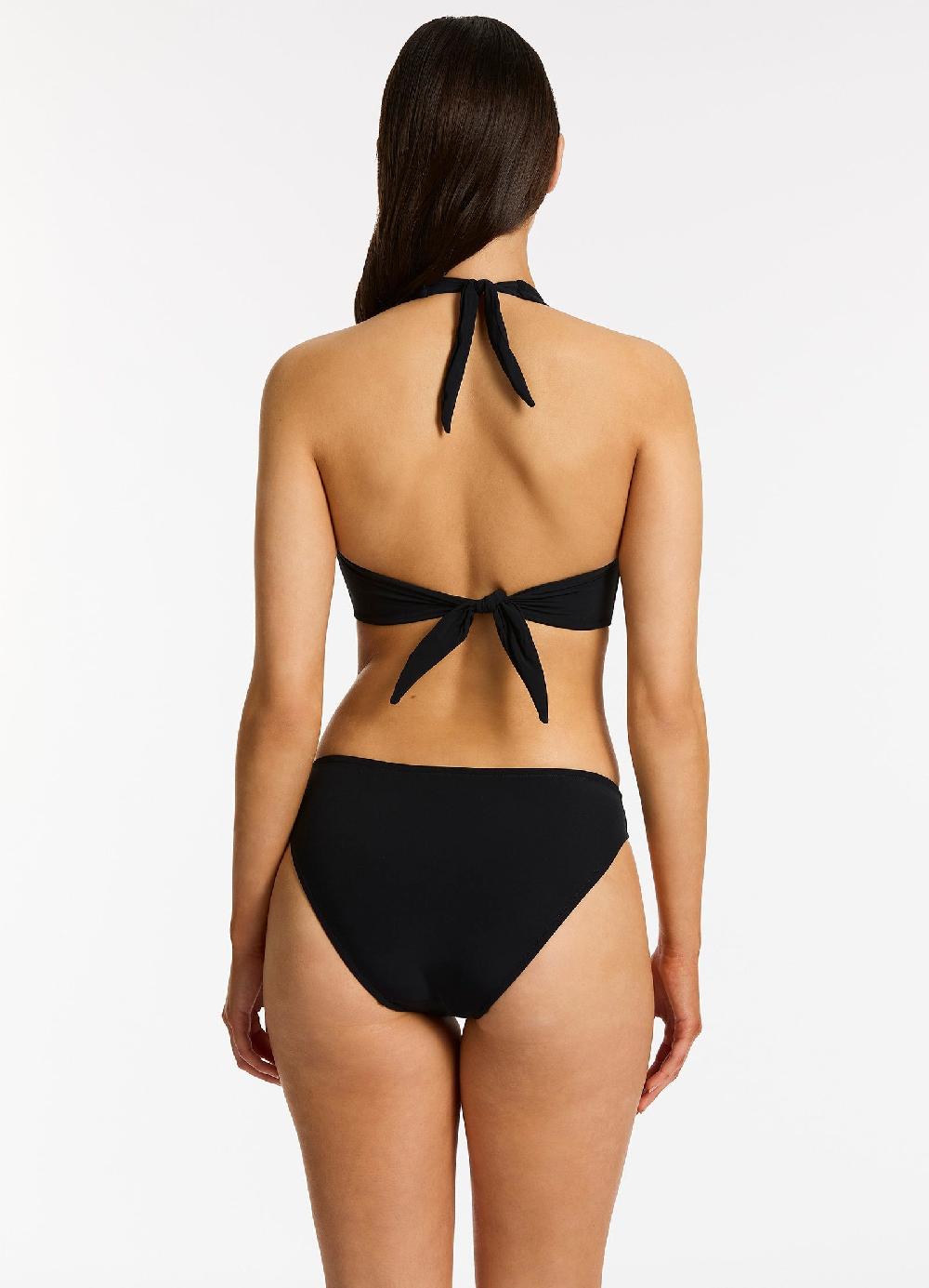 Jets Australia Jetset D-DD Twist Front Bikini Top - Black