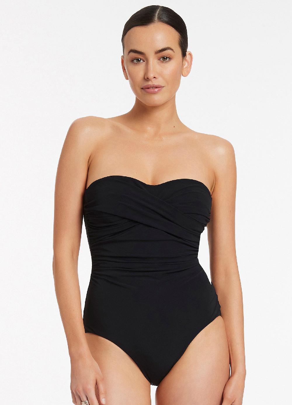 jets australia Jetset D-Dd Twist Front One Piece - Black