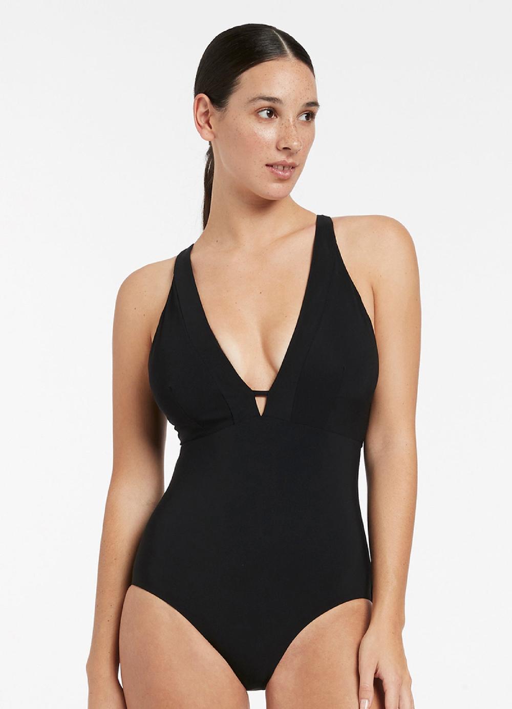 jets australia Jetset E-F Clean Plunge One Piece - Black