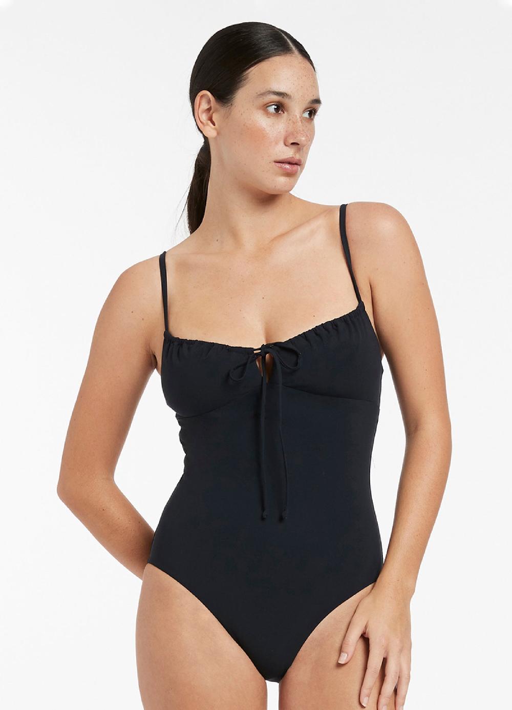Jets Australia Jetset Gathered Front One Piece - Black