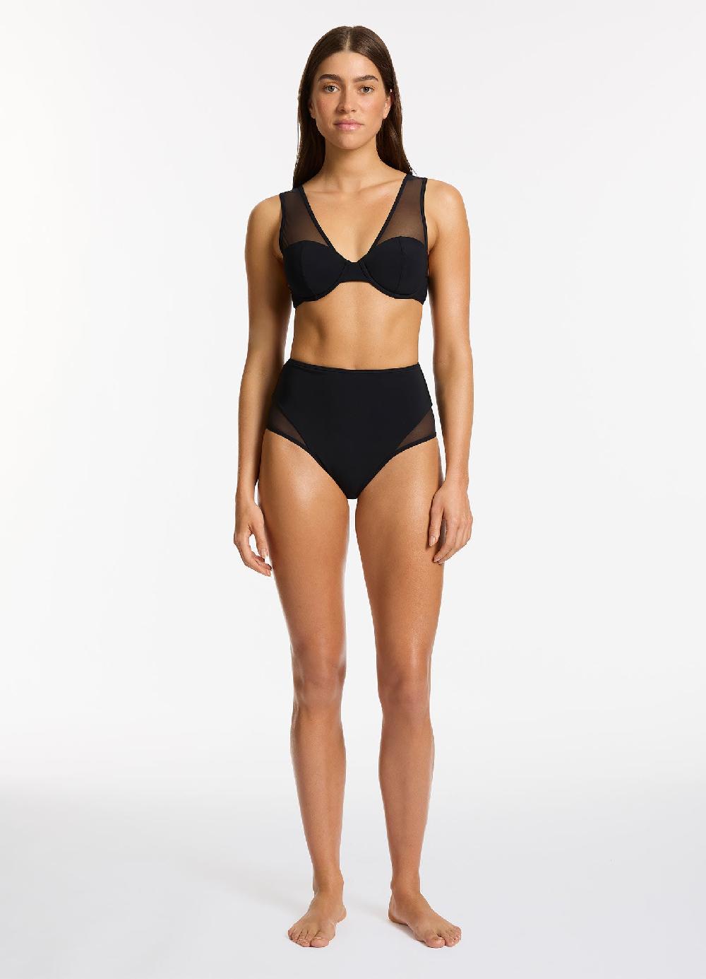 Jets Australia Jetset Lure Balconette Bikini Top - Black