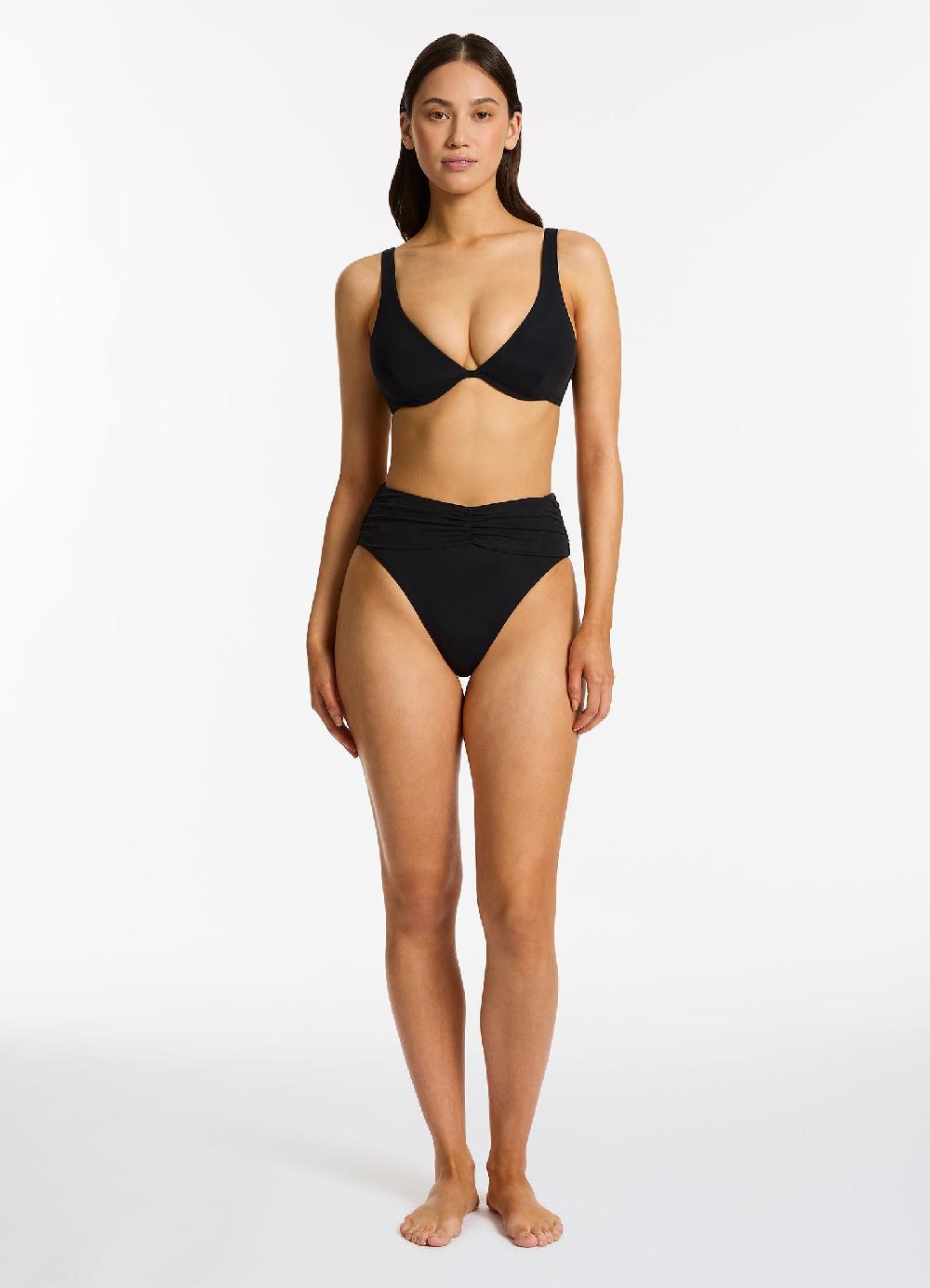 jets australia Jetset Lure High Leg High Waist Bikini Bottom - Black