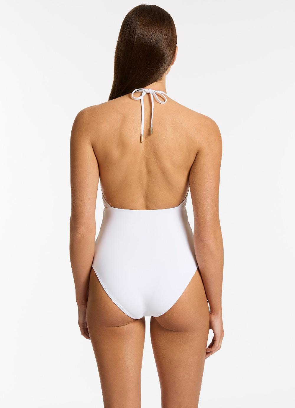 Jets Australia Jetset Lure High Neck One Piece - White