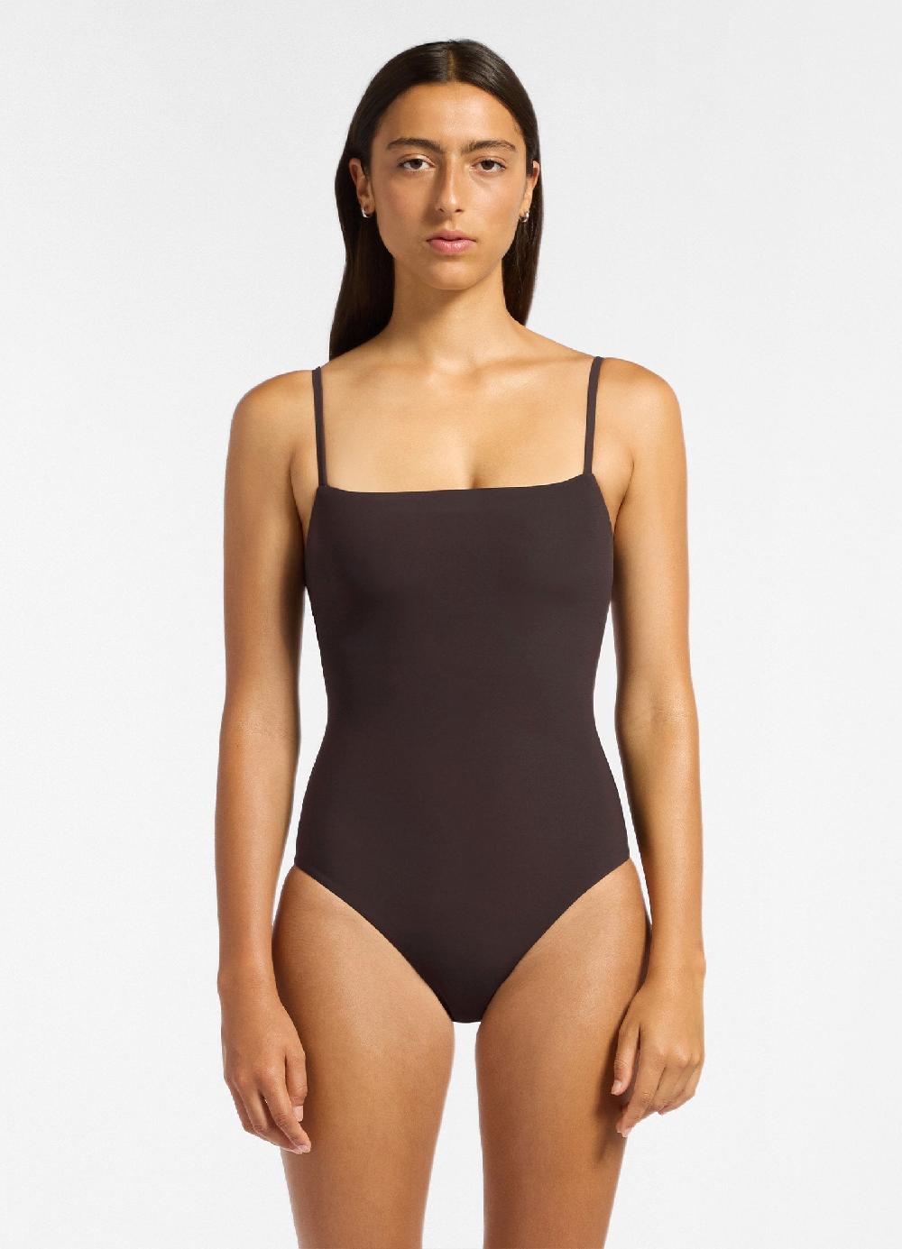 Jets Australia Jetset Minimal Tank One Piece - Chocolate