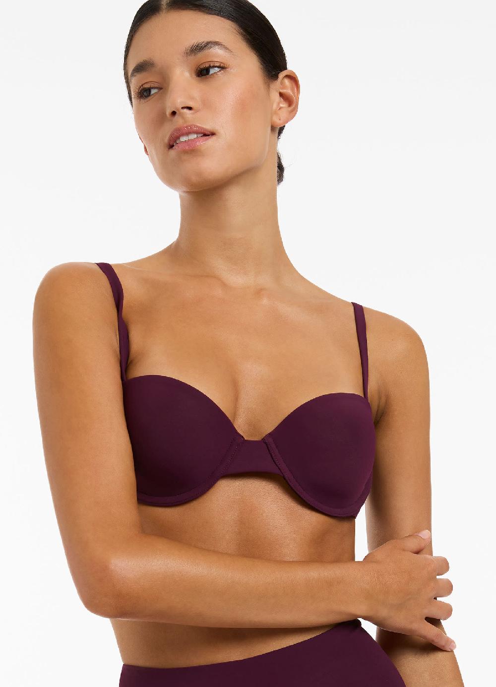 jets australia Jetset Moulded Balconette Bikini Top - Port