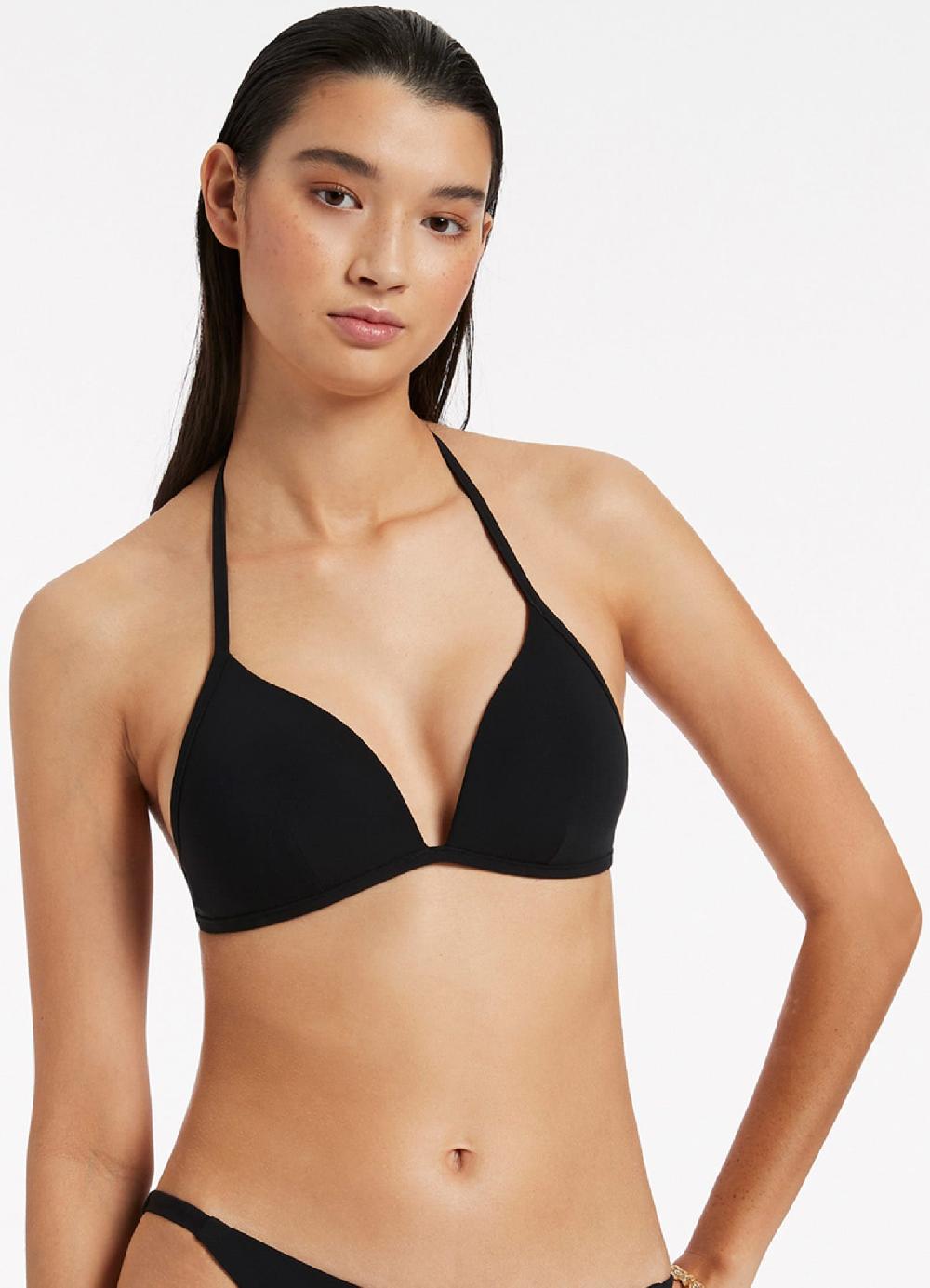 Jets Australia Jetset Moulded Triangle Bikini Top - Black