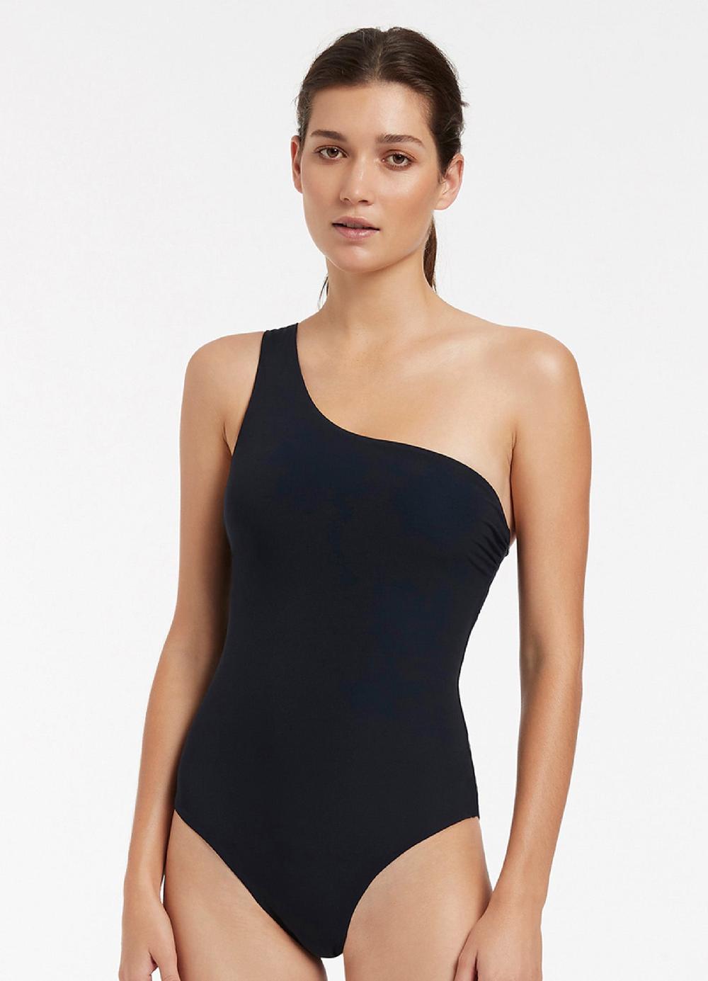 Jets Australia Jetset One Shoulder One Piece - Deep Navy