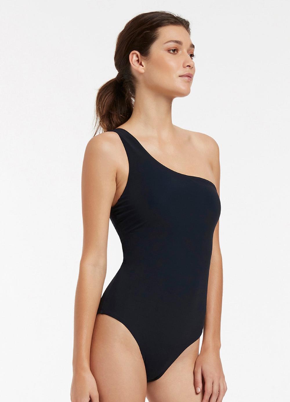 Jets Australia Jetset One Shoulder One Piece - Deep Navy