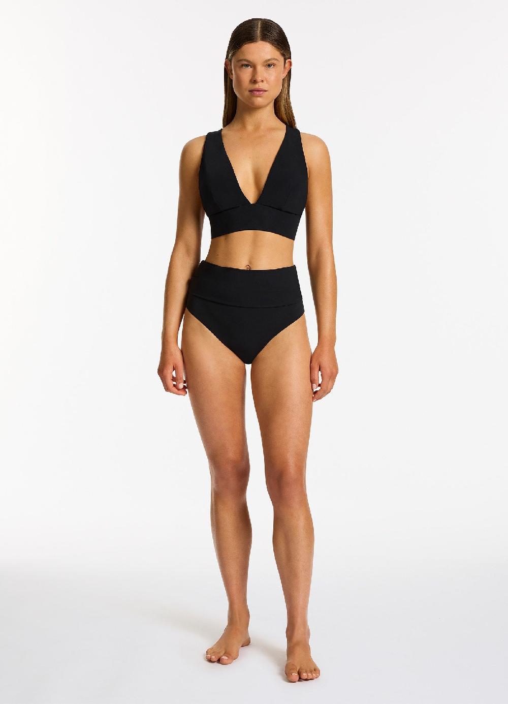 Jets Australia Jetset Soft Triangle Bikini Top - Black