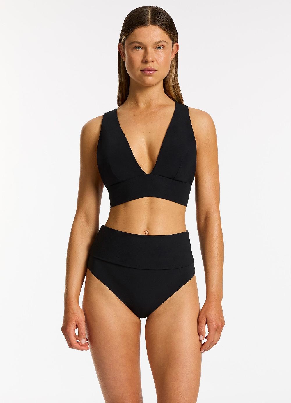 jets australia Jetset Soft Triangle Bikini Top - Black