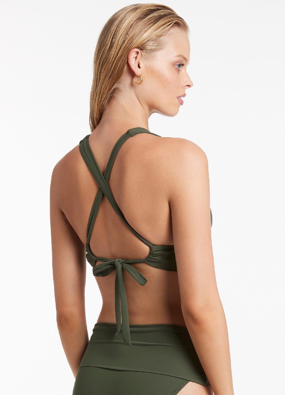 Jets Australia Jetset Soft Triangle Bikini Top - Olive