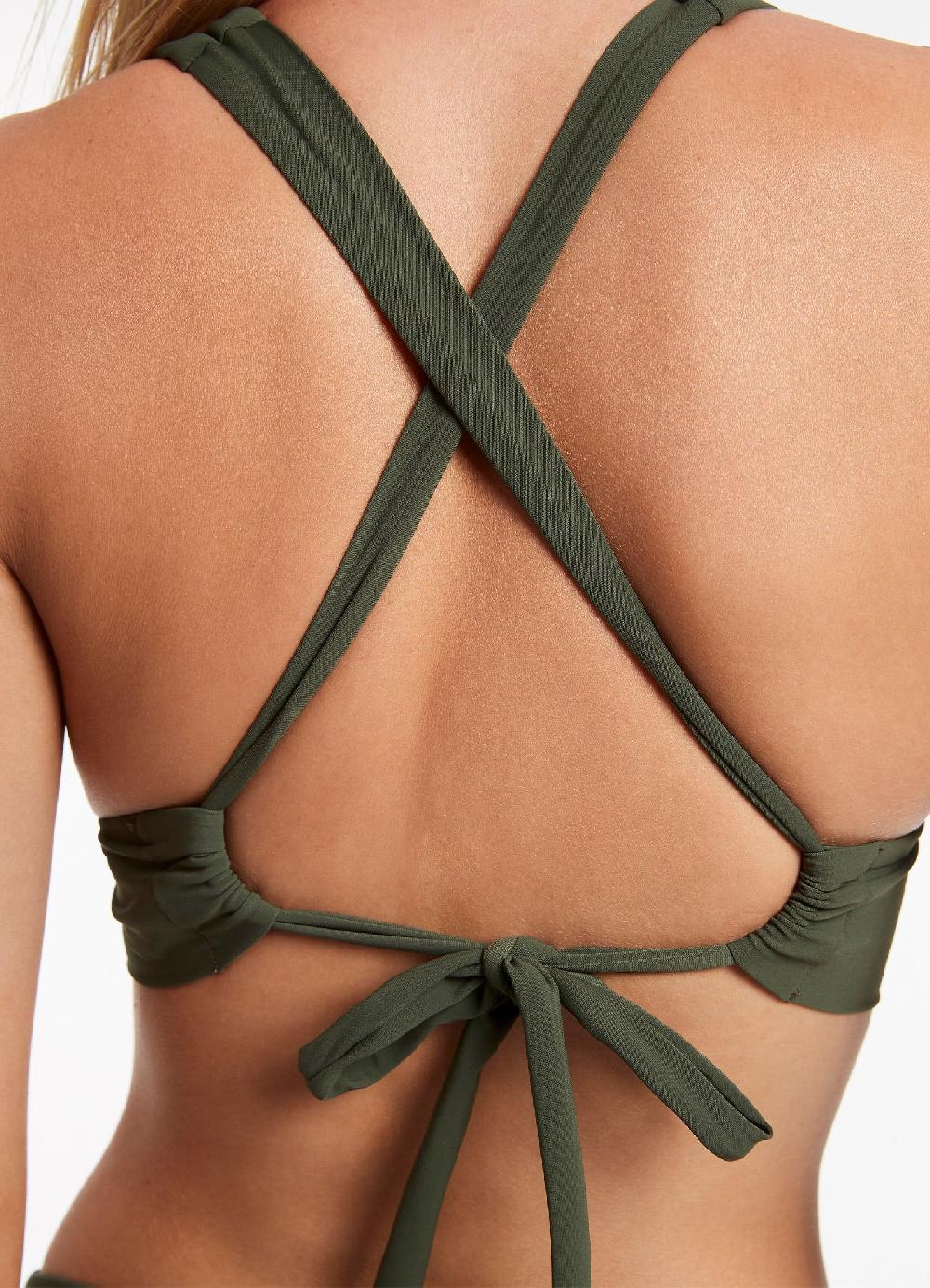 Jets Australia Jetset Soft Triangle Bikini Top - Olive