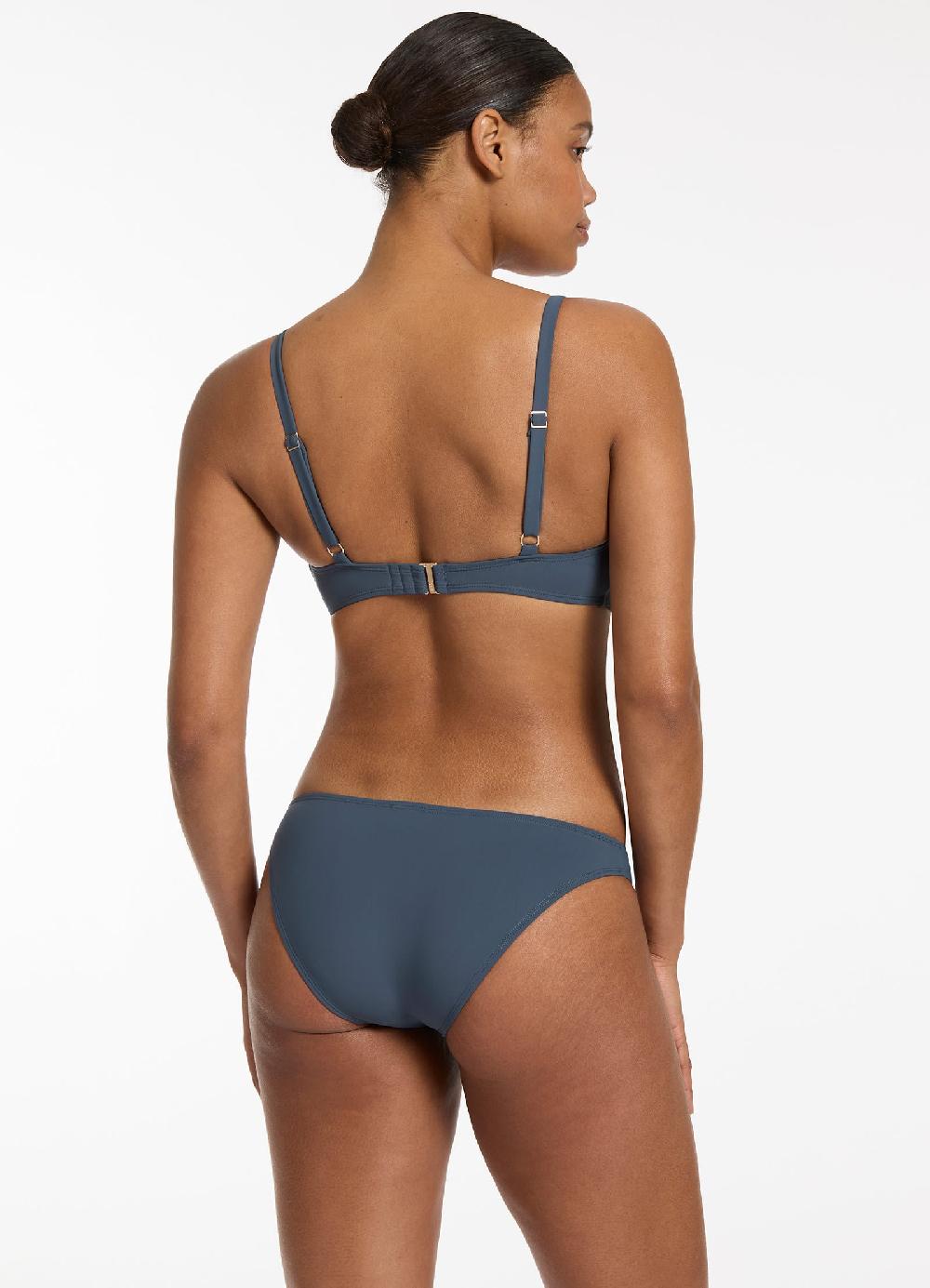 Jets Australia Jetset Trim C-D Triangle Bikini Top - Steel Blue