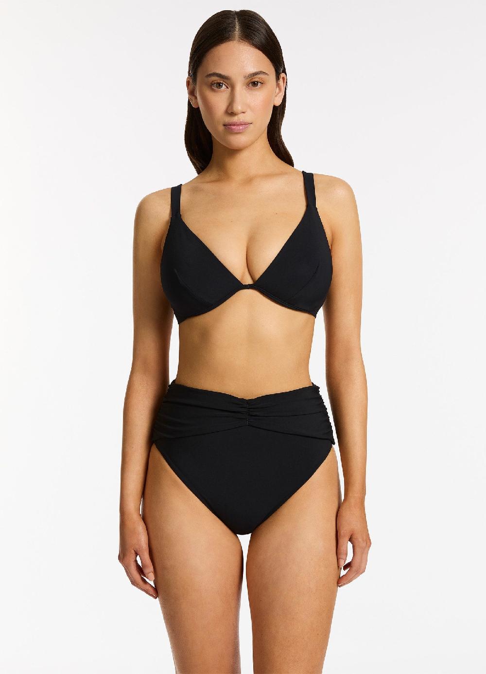 jets australia Jetset Underwire Triangle Bikini Top - Black