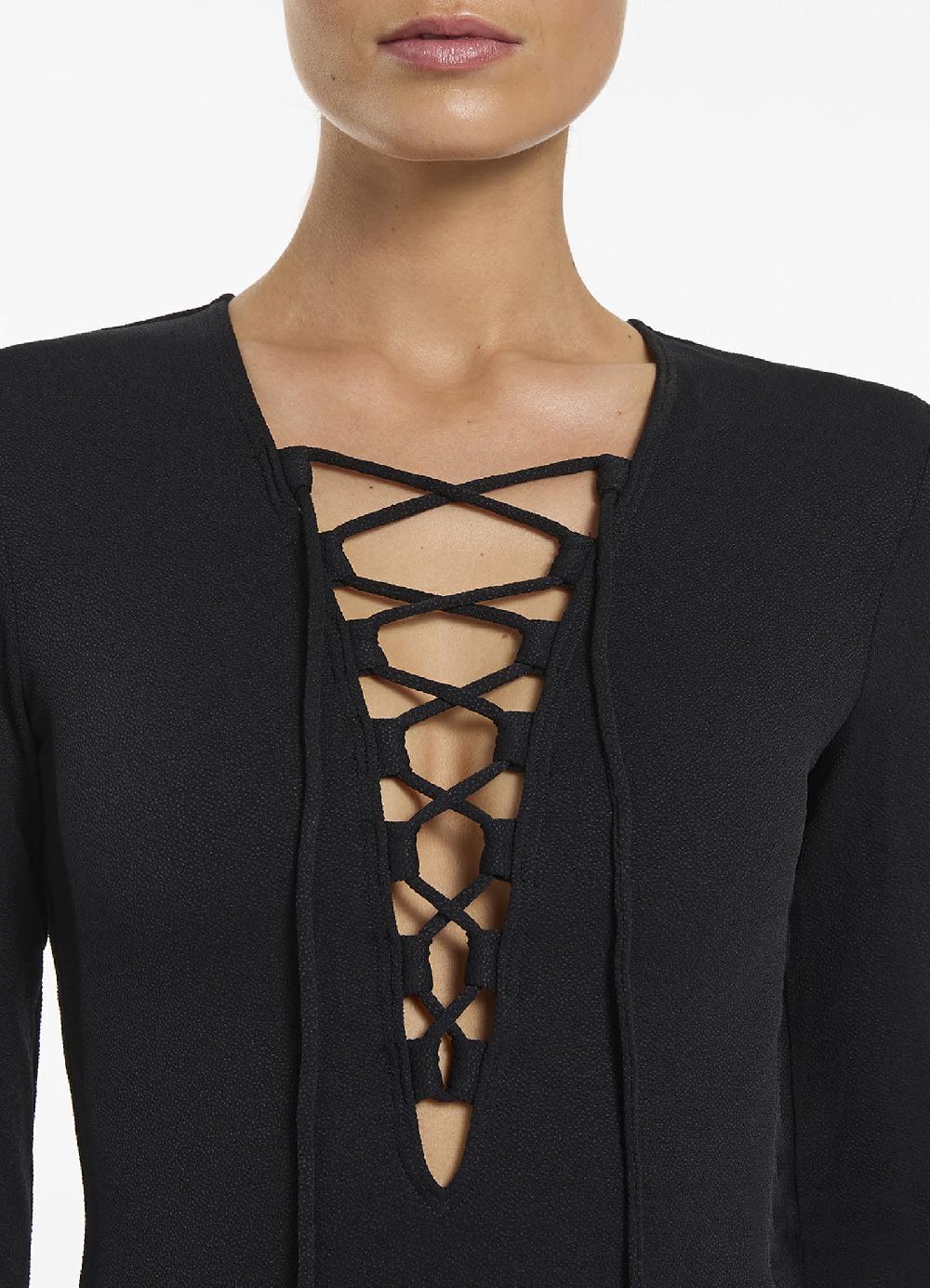 Jets Australia Joali Tie Front Plunge Surfsuit - Black