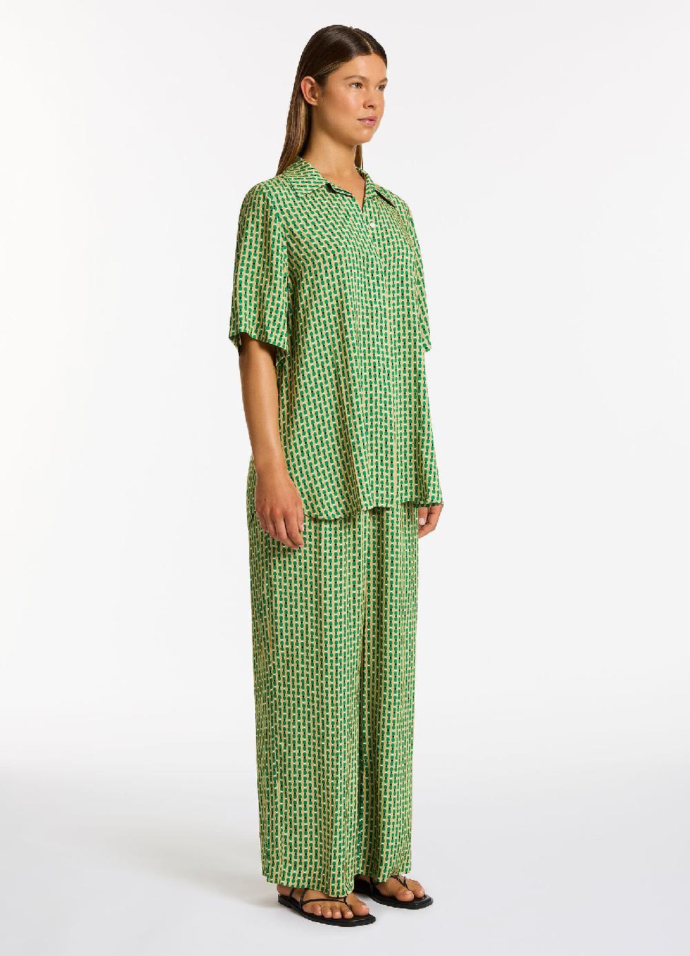 Jets Australia Mattala Geo Short Sleeve Shirt - Flora