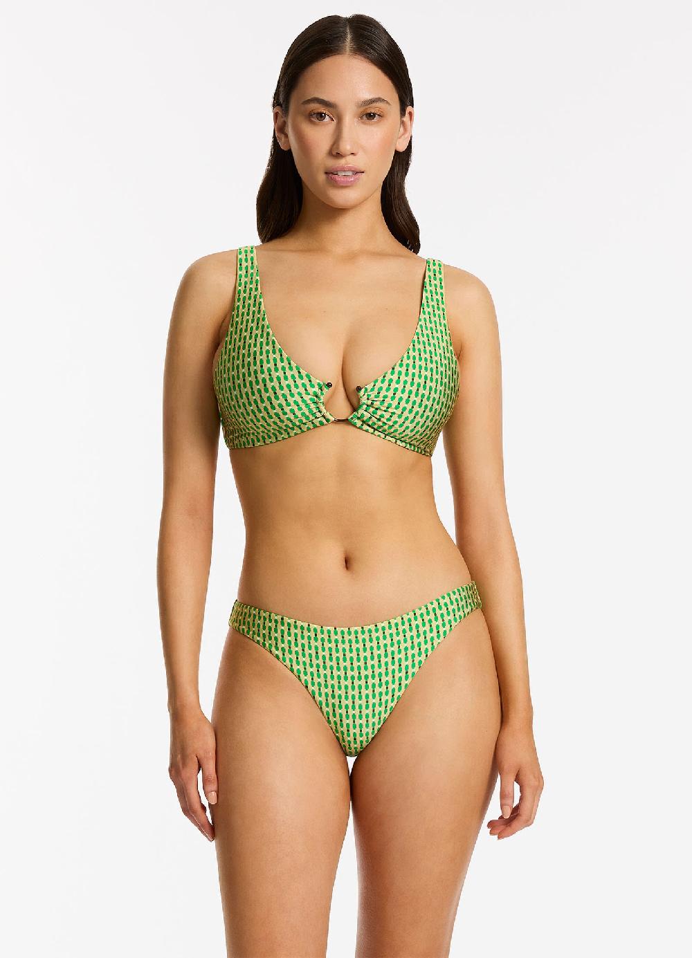 jets australia Mattala Geo Triangle Bikini Top - Flora