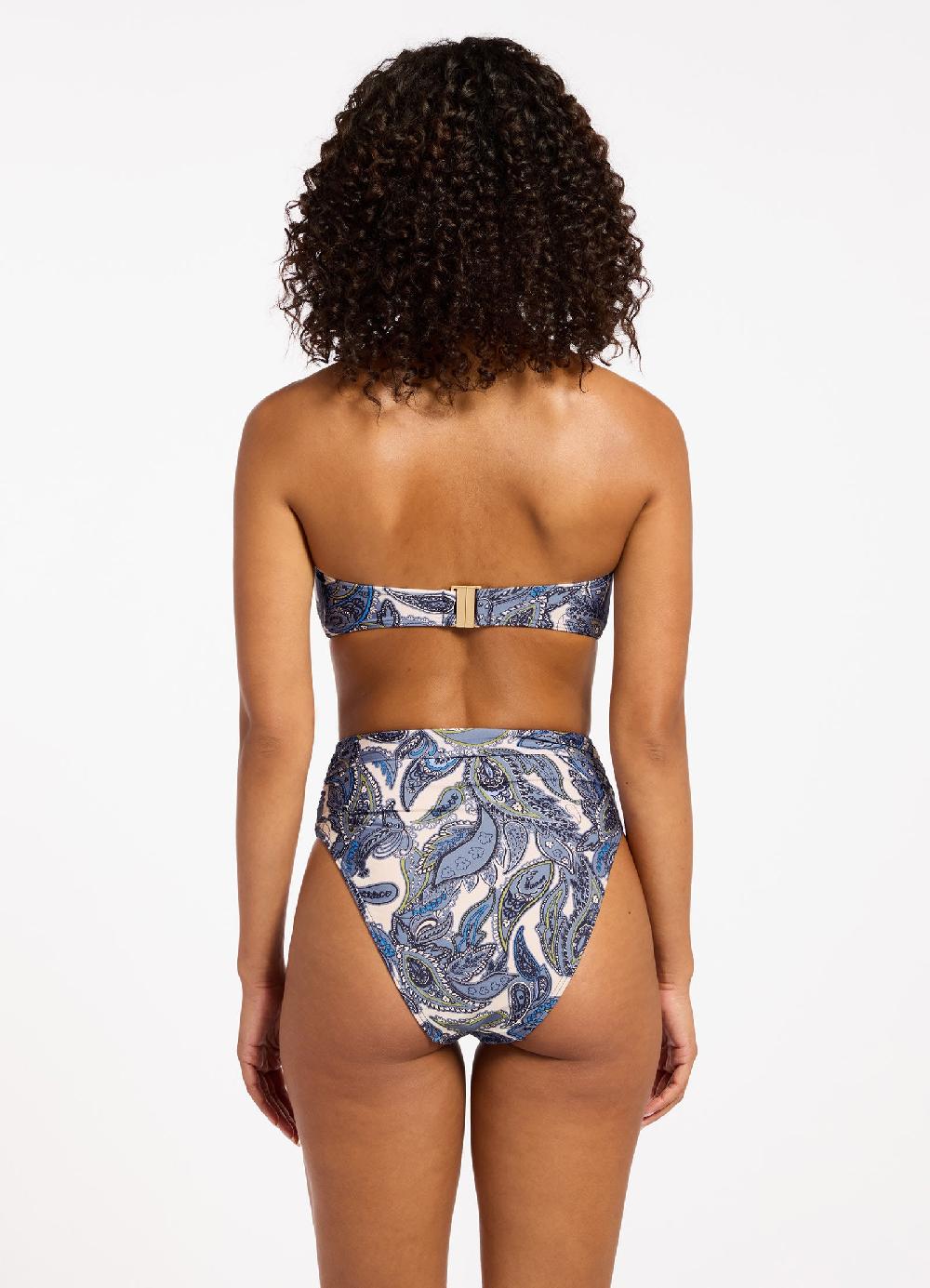 Jets Australia Oasis Paisley High Waist High Leg Bikini Bottom