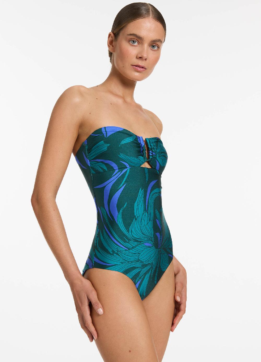 Jets Australia Queen Of The Night Bandeau One Piece - Azul
