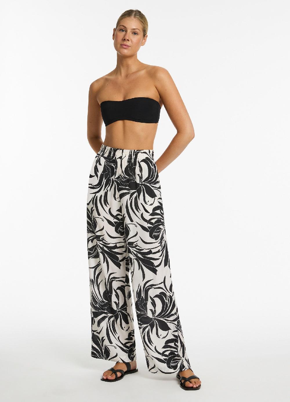 Jets Australia Queen Of The Night Wide Leg Pant - Cream