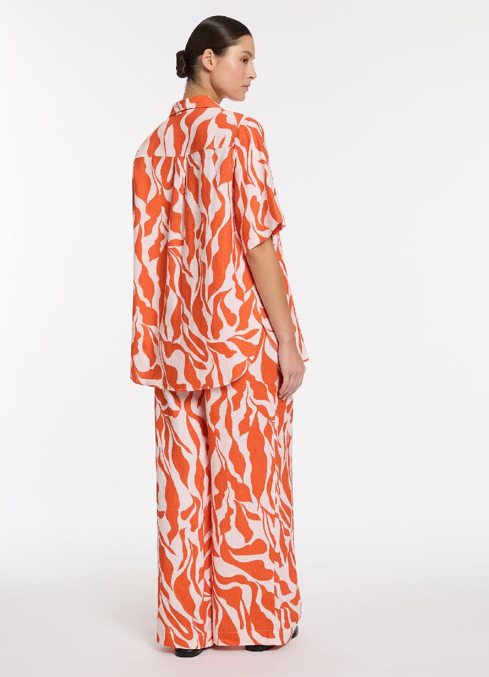 Jets Australia Sereno Ditsy Short Sleeve Shirt - Coral