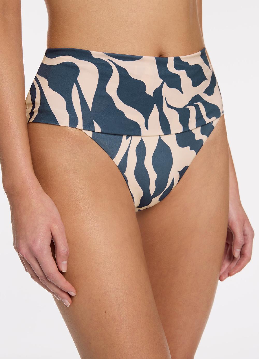 Jets Australia Sereno Fold Down Bikini Bottom - Steel Blue